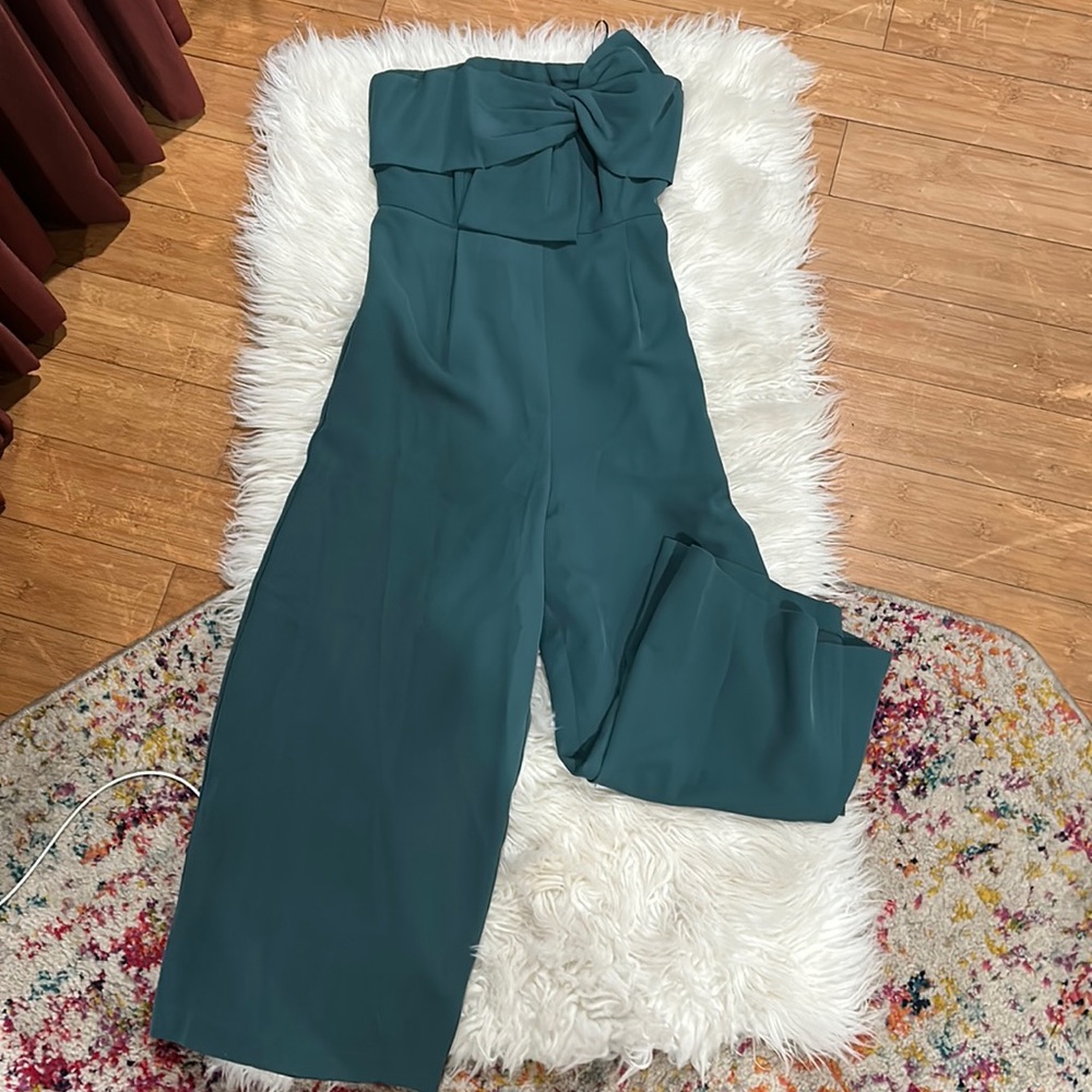 Cropped flare jumpsuit